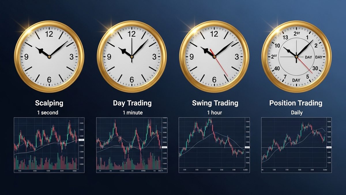 การเทรดแบบสั้น vs แบบยาว: Scalping, Day Trading, Swing Trading, Position Trading