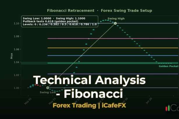 ภาพปก Fibonacci Retracement เทรดทองคำ หาจุดเข้าที่แม่นยำ - กราฟเทคนิค iCafeForex