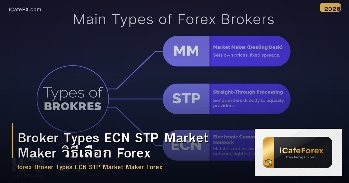 Broker Types ECN STP Market Maker วิธีเลือก Forex
