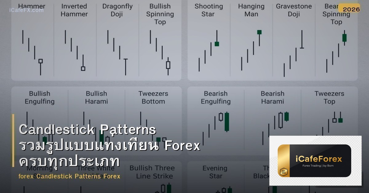 Candlestick Patterns รวมรูปแบบแท่งเทียน Forex ครบทุกประเภท
