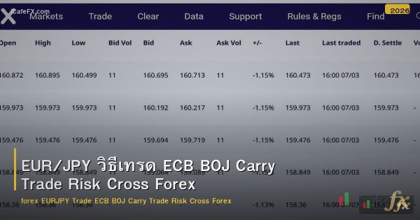 EUR/JPY วิธีเทรด ECB BOJ Carry Trade Risk Cross Forex