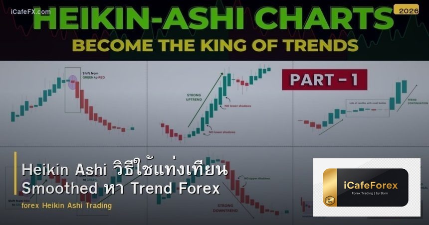 Heikin Ashi วิธีใช้แท่งเทียน Smoothed หา Trend Forex