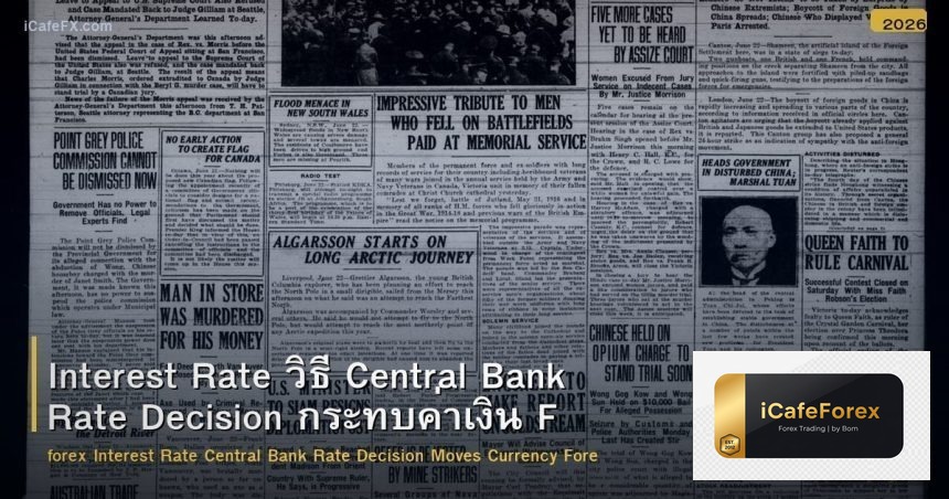 Interest Rate วิธี Central Bank Rate Decision กระทบค่าเงิน Forex