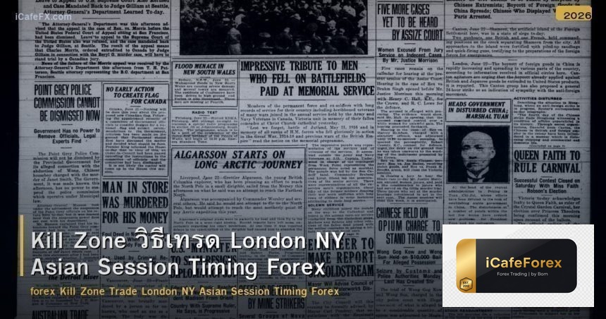 Kill Zone วิธีเทรด London NY Asian Session Timing Forex