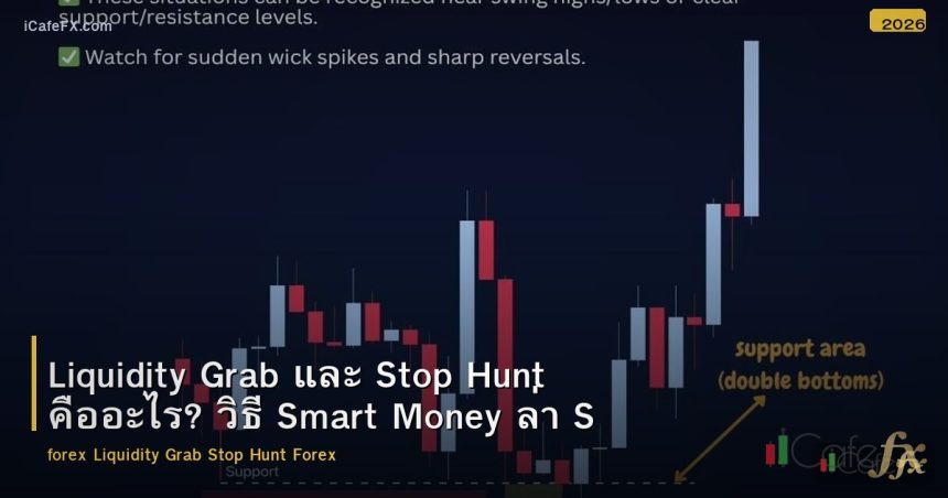 Liquidity Grab และ Stop Hunt คืออะไร? วิธี Smart Money ล่า SL ใน Forex