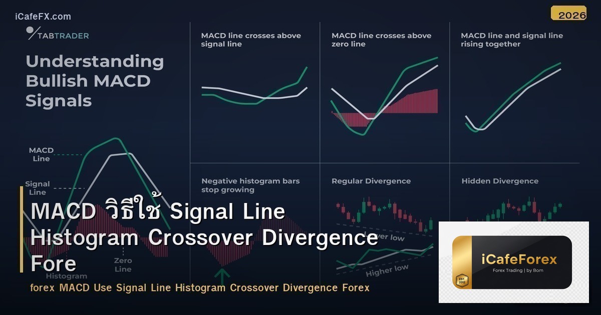 MACD วิธีใช้ Signal Line Histogram Crossover Divergence Forex