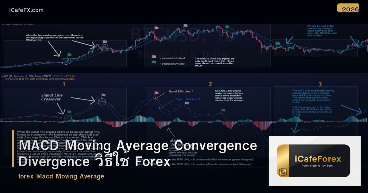 MACD Moving Average Convergence Divergence วิธีใช้ Forex