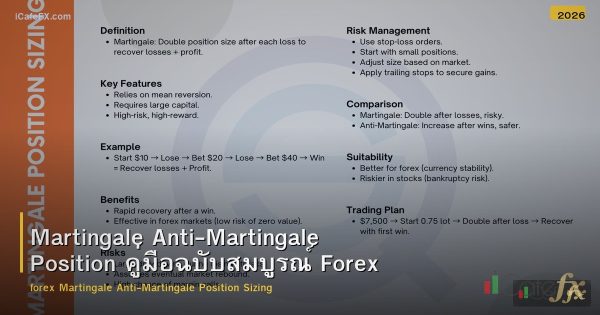Martingale Anti-Martingale Position คู่มือฉบับสมบูรณ์ Forex 2026