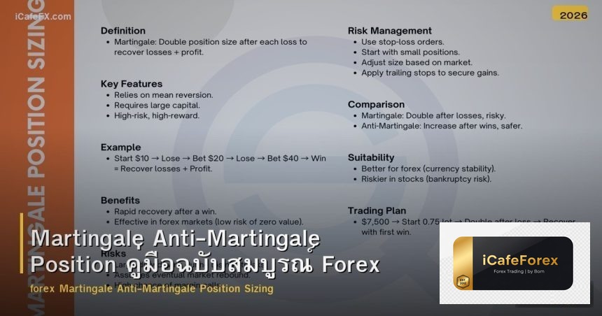 Martingale Anti-Martingale Position คู่มือฉบับสมบูรณ์ Forex 2026