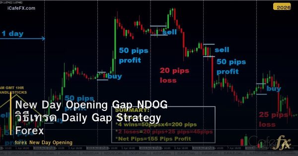 New Day Opening Gap NDOG วิธีเทรด Daily Gap Strategy Forex