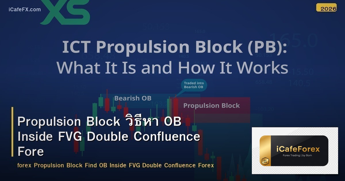 Propulsion Block วิธีหา OB Inside FVG Double Confluence Forex