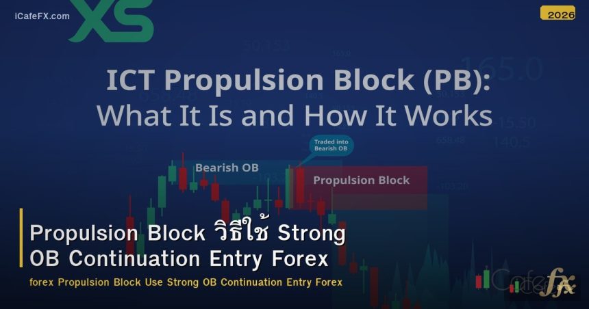 Propulsion Block วิธีใช้ Strong OB Continuation Entry Forex
