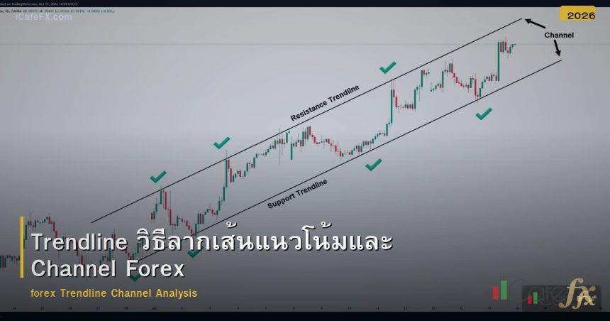 Trendline วิธีลากเส้นแนวโน้มและ Channel Forex