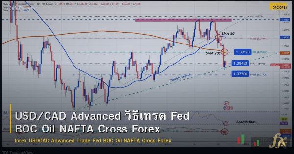 USD/CAD Advanced วิธีเทรด Fed BOC Oil NAFTA Cross Forex