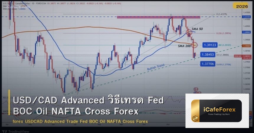 USD/CAD Advanced วิธีเทรด Fed BOC Oil NAFTA Cross Forex