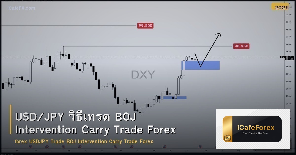 USD/JPY วิธีเทรด BOJ Intervention Carry Trade Forex