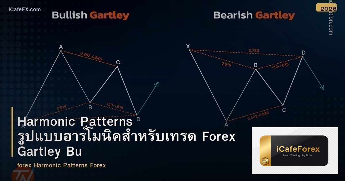 Harmonic Patterns รูปแบบฮาร์โมนิคสำหรับเทรด Forex Gartley Butterfly Bat