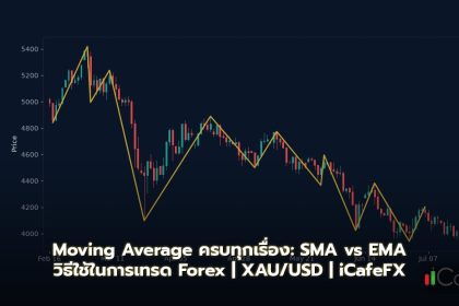 Moving Average ครบทุกเรื่อง: SMA vs EMA วิธีใช้ในการเทรด Forex
