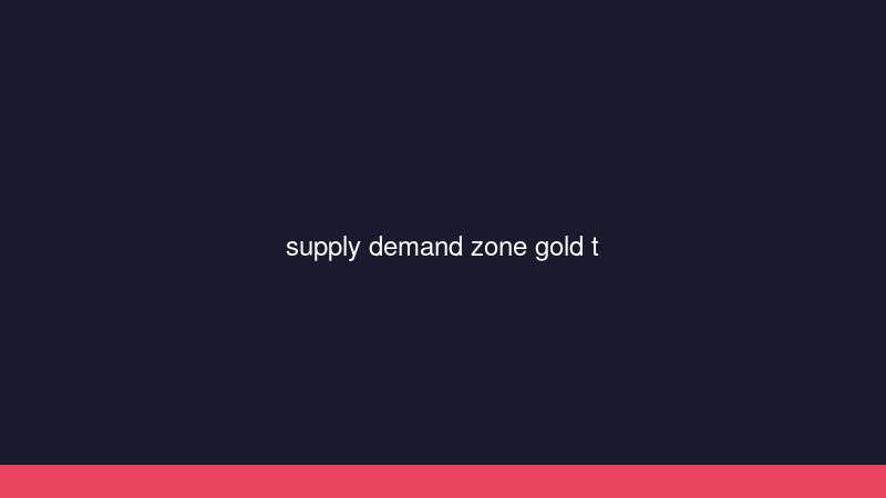 supply demand zone gold trading cover 1