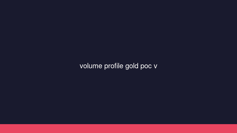 volume profile gold poc value area cover 1