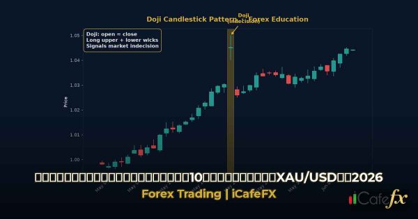 คู่มือแท่งเทียนทองคำ 10 รูปแบบ เทรด XAU/USD อัพเดทปี 2026