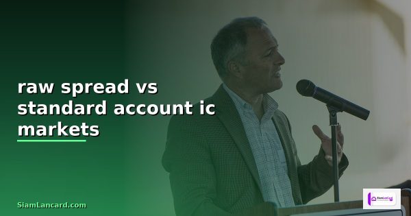 difference between raw spread and standard account ic markets