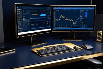 ภาพปกบทความ เลือกโบรกเกอร์ Forex อย่างไรเปรียบเทียบ Spread ความปลอดภัย - ภาพถ่ายสมจริงแนวการเงิน iCafeForex