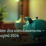 saving | Interest Rate อัตราดอกเบี้ยผลกระทบ — คู่มือฉบับสมบูรณ์ 2026