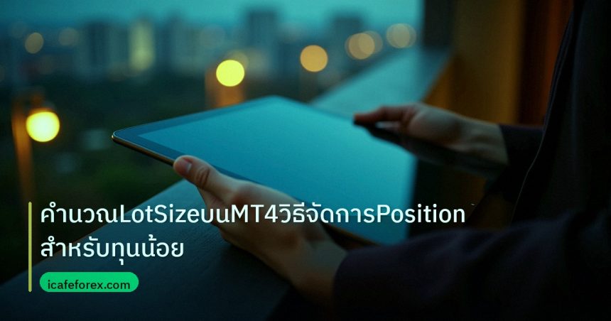 mt_platform | คำนวณLotSizeบนMT4วิธีจัดการPositionสำหรับทุนน้อย